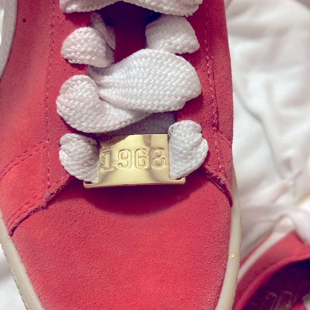 Puma Suede Bboy Fab 1968 50th Anniversary Women’s Shoes in Coral and White 9.0M - Picture 4 of 7